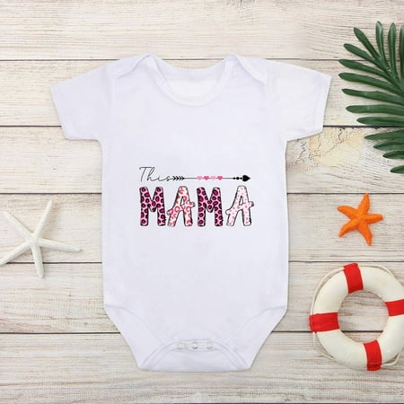 

Clearance! Realhomelove Newborn Baby Outfits Mama Baby Boy Girl Romper Funny Baby Jumpsuit Infant Bodysuits 0-24M