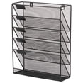 thumbnail image 1 of Organizador de Pared OrgaPro 1Pza 32.5x40.5x11cm 5 Bandejas 1 Inferior Carta Pared Malla Metálica Negro., 1 of 2