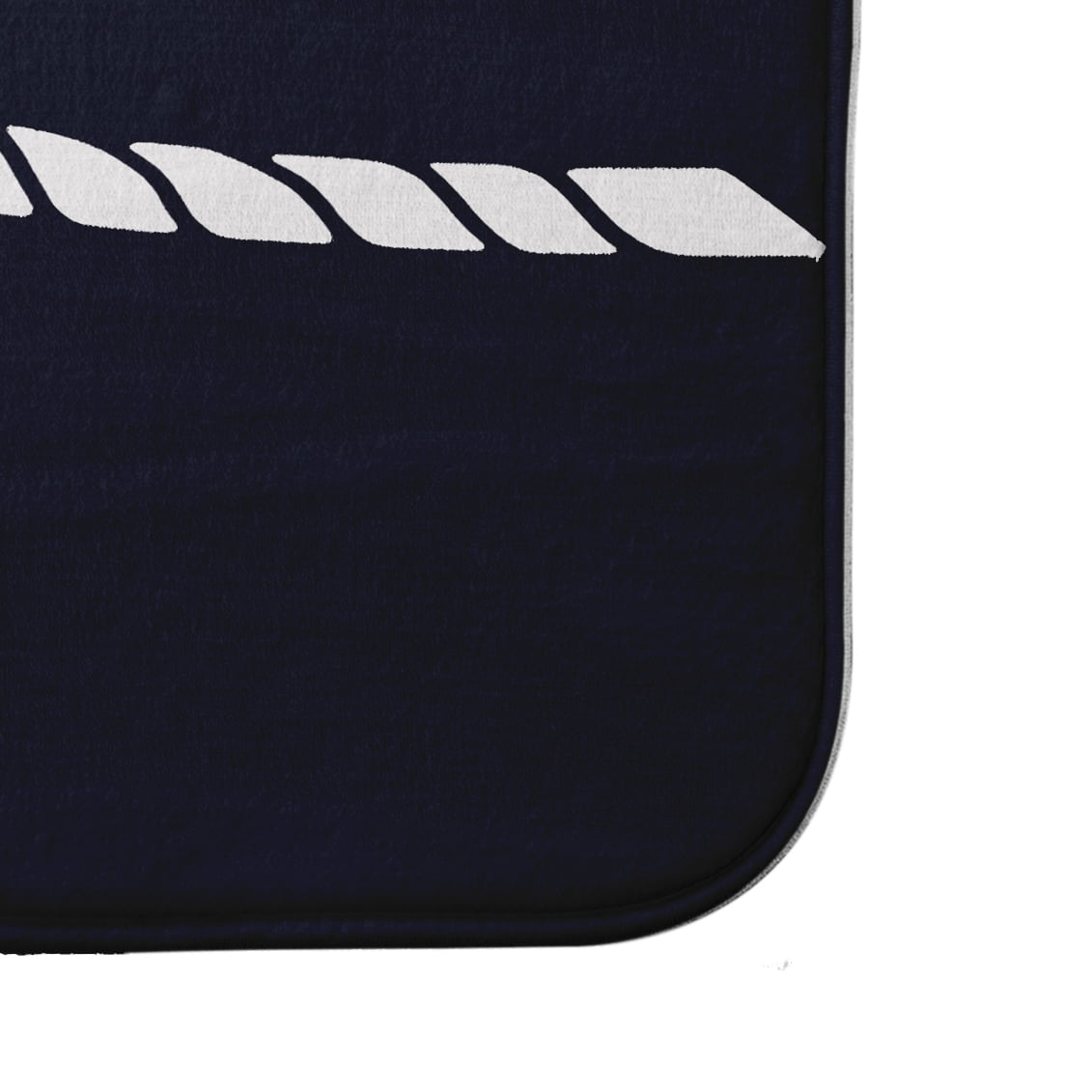 Simply Daisy 24" x 17" Plush Microfiber Navy Carrick Bend Bath Mat