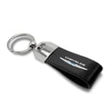 thumbnail image 3 of iPick Image for Chrysler Logo Black Real Leather Loop Strap Chrome Metal Key Chain, Official Licensed, 3 of 5