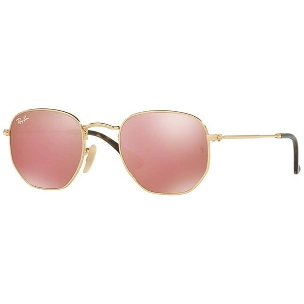 Ray-Ban RB3548N HEXAGONAL 001/Z2 51M Gold/Copper Flash Sunglasses For Men  For Women 
