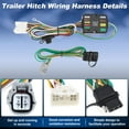 thumbnail image 6 of 4 Pin Trailer Wiring Harness 56480/118827 Towing Hitch Wiring Kit for Toyota Highlander 2020 2021 2022 2023 2024 Connector Towing Harness Converter, 6 of 7