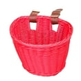 thumbnail image 1 of xiaxaixu Solid Color Rattan Bicycle Baskets, Firm Artificial Woven Bicycle Bag, 1 of 5