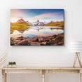 thumbnail image 2 of PixonSign Canvas Print Wall Art Neon Mountain Range and Forest Reflection Nature Wilderness Photography Realism Rustic Landscape Dramatic Multicolor Neon for Living Room, Bedroom, Office - 24"x36", 2 of 5