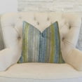 thumbnail image 2 of Plutus Clear Shore Blue Mustard and Lavender Handmade Luxury Pillow, 2 of 3