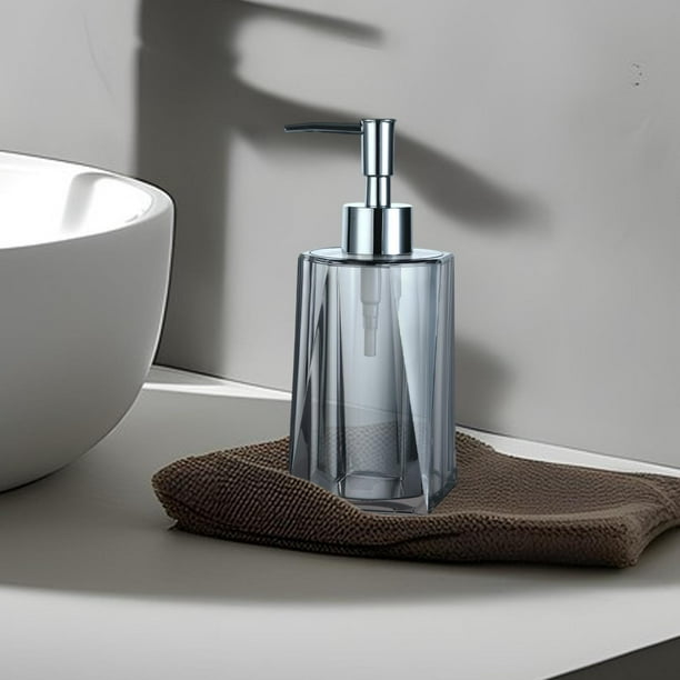 Dispensador de jabón Dispensador de la bomba de loción creativa Contenedor de maquillaje de botella de bomba de líquido multipropósito para mesa de Gris