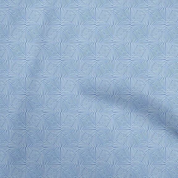 oneOone Polyester Spandex Blue Fabric Abstract Sewing Craft Projects Fabric Prints By Yard 56 Inch Wide