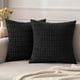 thumbnail image 4 of 4 Fundas de cojín Decorativas, Funda de cojín de Pana para sofá, Funda de Almohada a Rayas de Estilo Bohemio de Pana Suave para sofá, Cama, decoración del hogar de Granja (Negro), 4 of 4