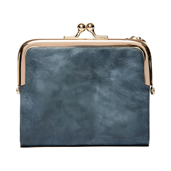 GASTROPOD Women's Wallet Small RFID Ladies Compact Bifold Leather Vintage Coin Purse With Zipper and Kiss Lock