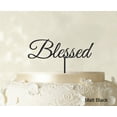 thumbnail image 1 of Monogram Cake Topper Personalized Matt Black Cake Topper Color Option Available 5-7 Inches Wide, 1 of 1