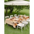 thumbnail image 5 of 54x80 Inch Outdoor Tablecloth with Umbrella Hole Zipper Rectangle Farmhouse Deer Rectangular Tablecloths Outside Waterproof Wildlife Elk Animals Rustic Orange Patio Table Cloth Cover for Picnic Party, 5 of 8