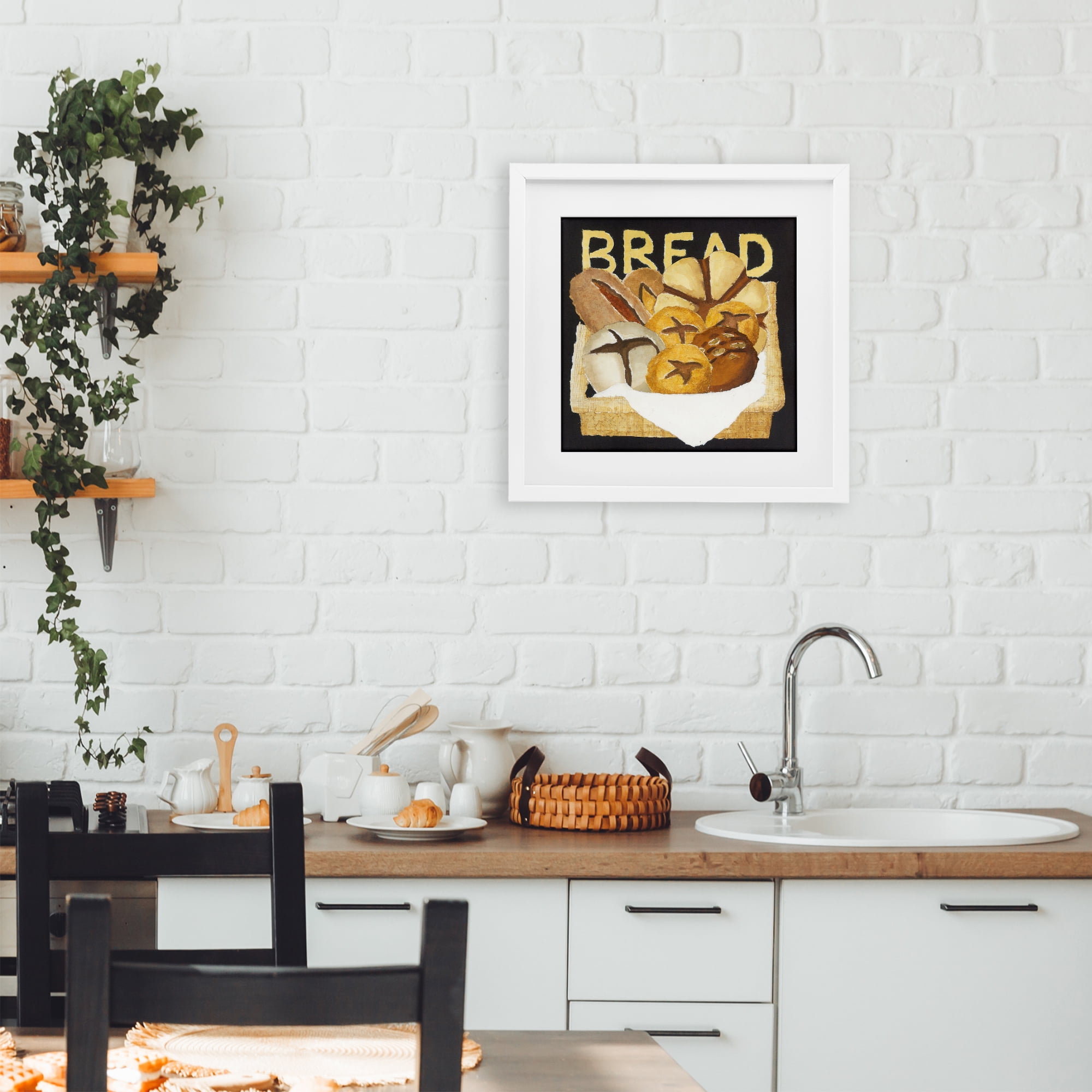Stupell Industries Bread Assorted Box White Framed Print Under Glass, design by Nancy Overton