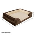 thumbnail image 6 of PETMAKER Orthopedic Dog Bed with Bolster and Washable Cover, Brown, 6 of 10