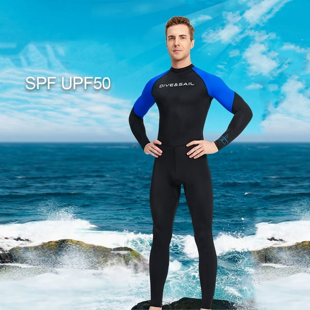 Wetsuits Diving Suit Men s and Women s Wetsuit Full Body Swimsuit UPF 50 Sunprotection for Diving Snorkeling Surfing Swimming Blue XL