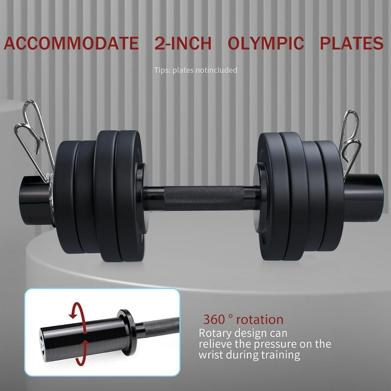 16 Adjustable Olympic Dumbbell Handles WEIGHT CAPACITY 150LBS Pair of Loadable Dumbbell Bars for 2 Olympic Weight Plates with 4 Spring Collars for Home Gym Workout Strength Training Fitness Walmart ...