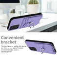 thumbnail image 6 of Wallet Case for Samsung Galaxy A52 4G/5G, Stylish Ultra Slim PU Leather Card Slots Ring Stand Shoulder Strap Shockproof Protective Thin Lightweight Back Case Cover for Samsung Galaxy A52 4G/5G, Purple, 6 of 8
