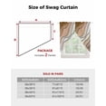 thumbnail image 6 of Brown Ombre Swag Valances for Windows, Modern Geometric Abstract Aesthetic Cream Rod Pocket Sheer Valances for Large Windows, Swag Toppers Light Filtering for Kitchen Living Room 2 Panels 36''x63'', 6 of 6