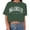 Dark Green, variant on Women's Fashion Casual Summer Printed Short Sleeve Crop Tee Shirt for Daily Wear Oversized T-shirts Short Sleeve Crewneck Casual Tops