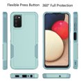 thumbnail image 2 of For Samsung Galaxy A03S Case, Phone Case for Galaxy A03S 6.5 inch, Takfox Sturdy Rugged 2 in 1 Hybrid Heavy Duty Armor Hard Plastic & Rubber Shockproof Full Body Bumper Cover (Turquoise), 2 of 9