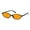 Black/Orange, variant on FEISEDY Retro Oval Cat Eye Sunglasses for Women 90s Narrow Lightweight Shades Y2k Trendy Sunnies B0257