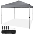 thumbnail image 1 of KFFKFF Instant Shelter, 10x10 ft, 250D PU Silver-Coated Cover, Includes Wheeled Carry Bag & 4 Sandbags,Water-Resistant & UV Protection Canopy,for Outdoor Gatherings,Camping, Business Events,Dark Gray, 1 of 9