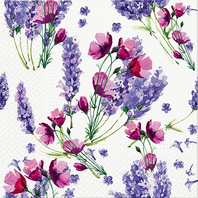 Set of 6 Large Fragrant Lavender Napkins