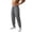Gray, variant on Men's Simple Design Ice Silk Quick Dry Thin Jogging Pants Adjustable Drawcord Waist Zipper Side Pocket Micro Stretch Walking Trousers Gray XL