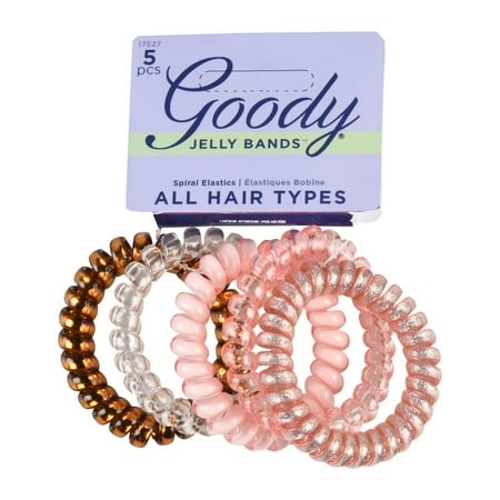 Goody Blush Pink Elastic Jelly Bands 5 Count Walmart Com
