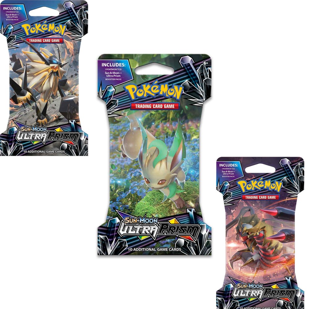 Pokemon TCG 2020 Ultra Prism 3 Pack Booster set 3 Sun & Moon 5 Ultra