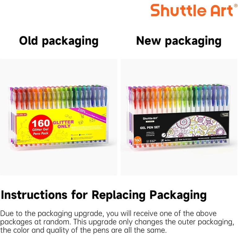 Shuttle Art Glitter Gel Pens, 80 Colors with Refills photo 4
