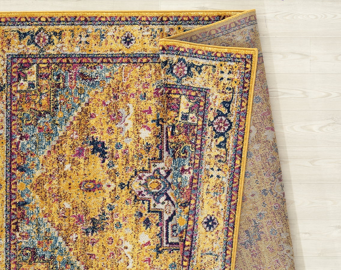 United Weavers Caledonia Zaylee Farmhouse Medallion Area Rug, Burnt Orange, 9'10" X 13'2"