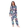 thumbnail image 2 of FORMRS Onesies Pajama for Adults Unisex Hoodie Winter Jumpsuit One Piece Sleepwear, Sizes S-2XL, Pink Cartoon Truck Pattern, 2 of 7