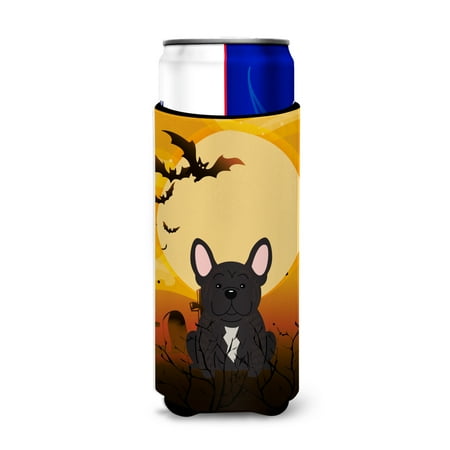 

Carolines Treasures BB4275MUK Halloween French Bulldog Brindle Michelob Ultra Hugger for slim cans Slim Can