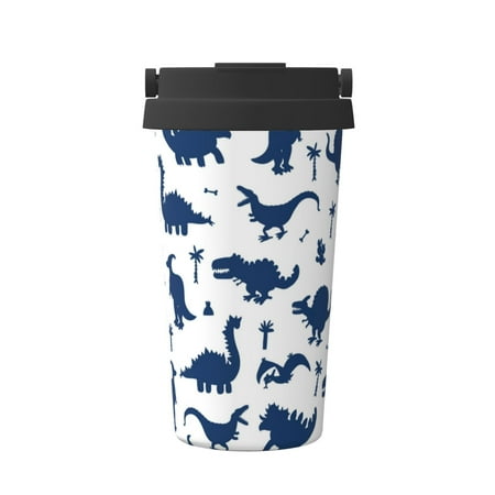 

Junzan Cute Cartoon Dinosaurs for Stainless Steel Vacuum Insulated Tumbler - Reusable Insulated Cold Brew Iced Coffee Cup Thermos -Gifts for Women Men Him Her