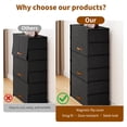 thumbnail image 4 of Tomnk 6-Tier Shoe Rack with Dustproof Cover, Portable Nonwoven Fabric Shoe Storage Shelf for Closet, Hallway, Bedroom, Entryway, Black, 4 of 8