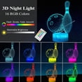 thumbnail image 2 of Lámpara Night Light POSSHE Bowling 3D Illusion con 16 colores, 2 of 9