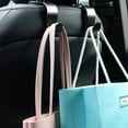 thumbnail image 3 of Gancho para reposacabezas de asiento de coche, paquete de 2, organizador de almacenamiento universal para bolso, monedero, abrigo, apto para vehículo universal, color negro, tipo S, 3 of 5