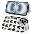 thumbnail image 6 of Compatible with iPhone 11 12 13 mini 14 15 16 Pro Max Plus Wallet Case with Card Holder, PU Leather Kickstand Card Slots Case ( Black Heart, iPhone 15 Pro Max), 6 of 7
