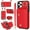 Red, variant on ShellTech for iPhone 11 Pro Max Case with Card Holder and Strap - Zipper Pocket,Crossbody Lanyard Strap,Credit Card Holder,Stand Ring,Cute Phone Wallet Case for Women,Red