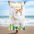 thumbnail image 4 of Txlixc Adorable alpaca cactus toallas de playa súper absorbentes de fibra ultrafina toallas de baño Txlixc moda, 4 of 6