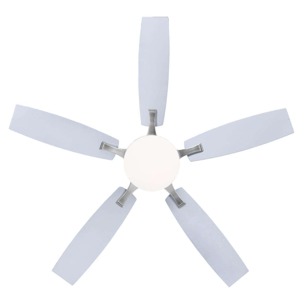 Continental Electric 52" Ceiling Fan Brushed Nickel, Five Blades, Indoor