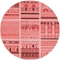 thumbnail image 1 of Ahgly Company Machine Washable Indoor Square Transitional Light Salmon Pink Area Rugs, 3' Square, 1 of 7