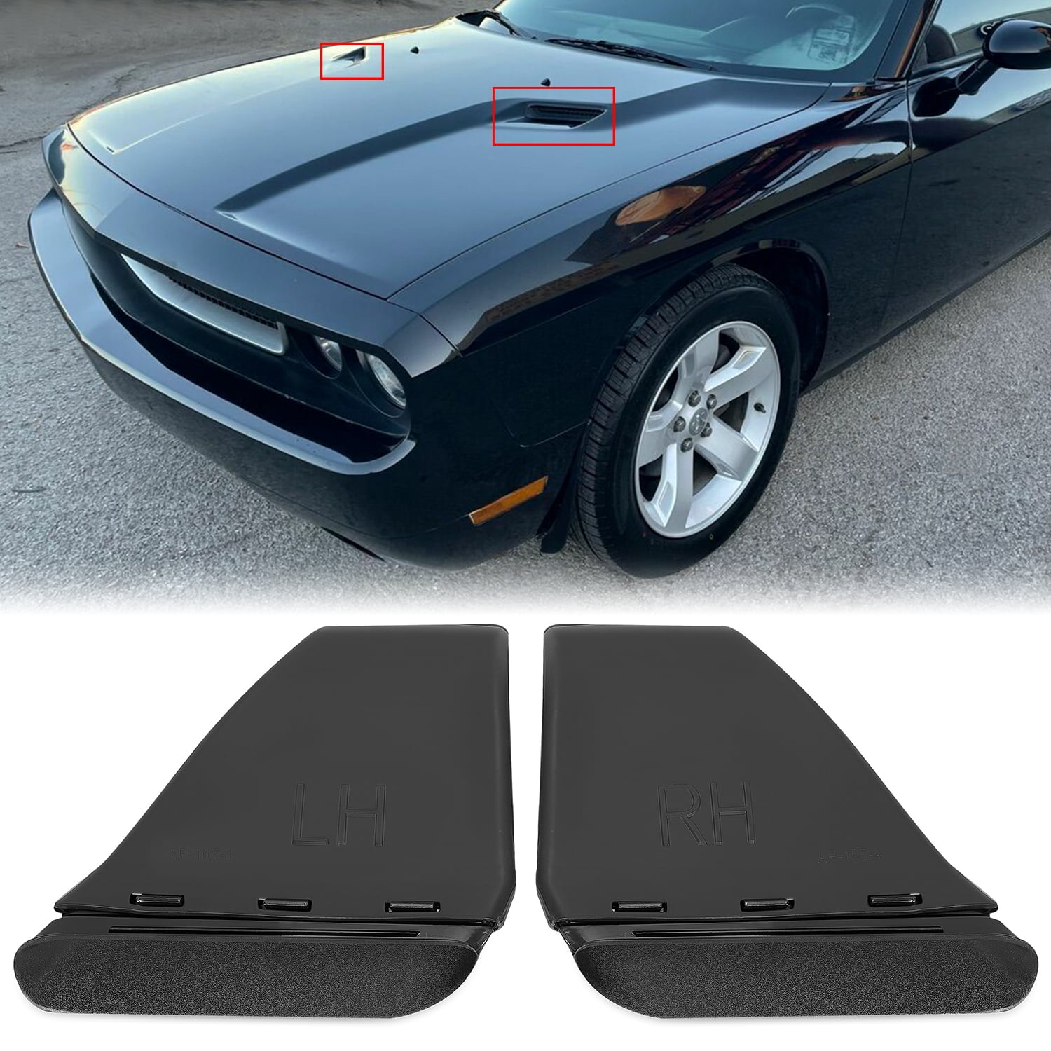 Kojem Hood Scoop Vent Right and Left Side for 20082014 Dodge