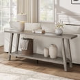 thumbnail image 3 of Extra Long Console Table 70.87 Inch – Modern Brown Entryway Sofa Table, Sleek Rectangular Accent Furniture with Sturdy Design for Living Room, Hallway, 3 of 7