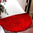 thumbnail image 5 of Mecorevxz Semi-circular Floor Mats,Entrance Entrance Bedroom Kitchen Living Room Carpet Bathroom Entrance Absorbent Non-slip Mat Floor Mat, Super Absorbent,Courtyard Swimming(Red), 5 of 7