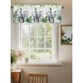 thumbnail image 2 of Tropical Elephant Bird Curtain Valances for Windows, Watercolor Summer Palm Leaf Kitchen Valance Window Treatment, Light Filtering Block Curtains for Bathroom/Bedroom/Living Room 60'' x 18'', 2 of 9