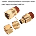 thumbnail image 5 of Uxcell Brass Compression Tube Fitting 1/2NPT x 3/4" Tube OD Straight Coupling 2 Pack, 5 of 5