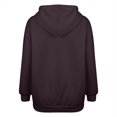 thumbnail image 5 of Women's Quarter Zip Hoodie, Soft Pullover Sweatshirt with Adjustable Hood, Long Sleeve Casual Streetwear for Everyday, Solid Color Comfortable Hooded Top for Women, Trendy Zip Up Design Black, 5 of 7