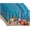 Colorful Tropical Cocktails at Beach on Blue Wood, variant on Colorful Floral Mexican Placemats Set of 6 Washable Table Mats for Kitchen Dining Table,Heat-Resistant Place Mats for Indoor Outdoor Party Holiday Decoration