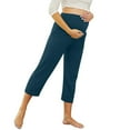 thumbnail image 6 of Huowey Womens Pants Maternity Trousers In A Solid Color with Integrated Yoga Waistband and Functional Pockets, 6 of 9
